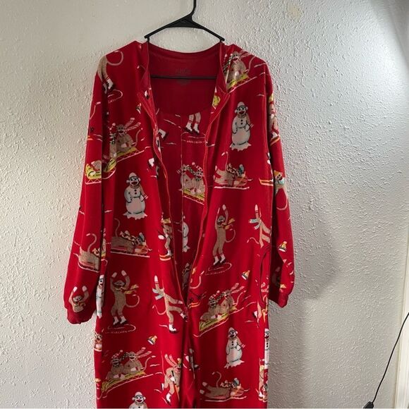 Nick & Nora Women’s XL Fleece Zip Up Onsie - Picture 4 of 6